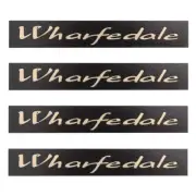 Wharfedale Custom Speaker logo Badge Aluminum120mm(4.72")X19mm(0.75") GOLD