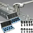 Set of 10 Bolt Extractor Locking Degreaser Socket Thread