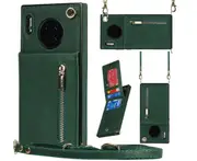023 Crossbody Phone Case Wallet Phone Protective Case Zipper PU Leather Case for Huawei Mate 40 Pro