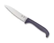 Spyderco Knives Counter Puppy Kitchen Knife Purple Serrated K20SPR