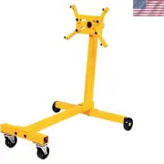 360-Degree Rotating Engine Block Stand - 1,000 lbs Capacity and Swivel Casters