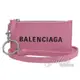 【全新現貨 優惠中】BALENCIAGA 巴黎世家 594548 品牌LOGO頸掛牛皮證件零錢包.粉現金價$8,500