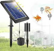 Solar Pond Aerator, 4W 3 Modes Oxygen Pump With 2200 mAh Battery, 54 l/h Air, 2 in 1 Solar Aerator With Oxygen Tube & Bubble Stone for Aquariums, Garden Ponds