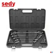 10Pc Extra Long Ratchet Spanner Set Double Ring Flexible Aviation Spanner 8-19mm