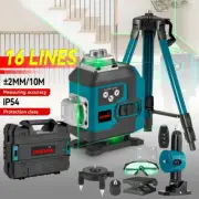 16 Lines Laser Level Green Line SelfLeveling 360 Horizontal Vertical Laser Level