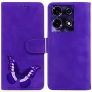 For Infinix Note 30i 4g Anti-drop Wallet Case Pu Leather Butterfly Printing Flip Stand Phone Cover
