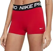 [Nike] Womens Pro 3 Inch Compression Shorts (Track Red, Large)