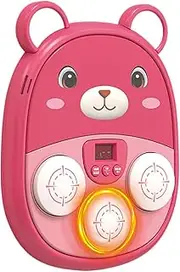 LeoLeozz Boxing Music Workout Machine, Bear Smart Boxing Machine, Rechargeable LED Wall Target Toy Musical Punching Board for Training Gym Workout Sports Indoor Outdoor Family Birthday Home