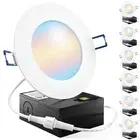 Sunco 6 Pack 4 Inch LED Recessed Lights, Canless Ceiling Light Slim, 650 LM, ...