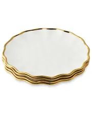 Certified International Regency Gold Set of 4 Dinner Plates