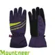 【Mountneer 山林 PRIMALOFT防水觸控手套《暗紫/黃》】防風透氣/保暖/騎車手套/12G08