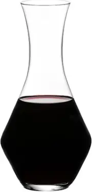 Merlot Crystal Glass Decanter, Clear – Elegant Compact Design for Single Bottle