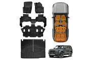Floor Mats Boot Liner Set for Toyota Prado 250 Series 7-Seater 2024-2025 All Weather Heavy Duty Cargo Cover