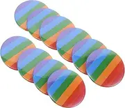 Abaodam 10pcs Colorful Badge Pride Month Pin Pinback Buttons Equality Brooch Rainbow Flag Pins Pride Flag Brooch Lgbtq Supports Badge Round Rainbow Buttons Lgbt Decoration Iron