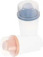 COLLBATH 2Pcs Refillable Flat Shampoo Bottles Compact Leak Laundry Storage Containers for Shower Gel Holder Kitchen Organization and Travel Use