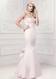 Zac Posen Long Mermaid Gown With Draped Necklace Size 10