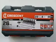Crescent 1/4" Drive SAE Mechanic's Socket Set - 26 Piece