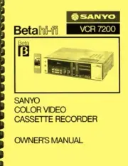 Sanyo Beta Hi-fi VCR 7200 Video Cassette Recorder OWNER'S USER MANUAL