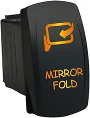 12V 20A / 24V 10A ON-Off Rocker Switch Mirror FOLD 6C82O Universal fits Toyota Nissan Holden Mitsubishi Ford Amarok etc. Dual LED in Amber