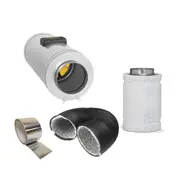 Can Lite 1000 Ventilation Kit - 8" Q-max EC Silenced Fan + Duct