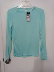 Adidas Climacool Long Sleeve Pastel Green Mesh Breathable Athletic Shirt