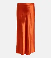 [Vince] Vince Satin midi skirt AU 12 red