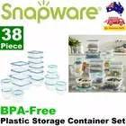 38-Piece Snapware BPA-Free Plastic Storage Container Set - Made in USA