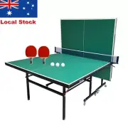 Brand New 19MM Foldable Table Tennis Table Ping Pong Table 2Bats+3 Balls+1Net