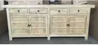 SHULI CHINESE ANTIQUE REPRODUCTION BUFFET SIDEBOARD 4-DOORS 4-DRAWERS ELM