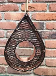 Good Directions All Copper & Metal Mesh Rain Drop Fly-Thru Bird Feeder 3lbs