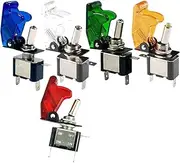 E Support Blue Red Green White Yellow 12v LED Toggle Switch Car