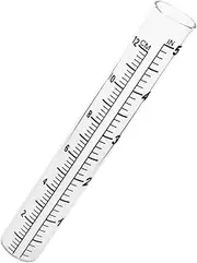 Outanaya Gauge Test Tube with Scale Flat Bottomed Design for Easy Placement for Meteorological Statistics Farming and Climate Research