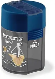 STAEDTLER 512 Double Sharpener, Two Pointed Holes for Different Pen Sizes, Single Product Noris Design, Shelf-Ready Packaging, 10 Sharpeners, 512 003