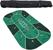 TX GIRL Texas Hold'em Poker Layouts Suede Rubber Tablecloth with Flower Pattern Casino Set Board Game Mat Blackjack Layouts 1.2m (Size : 1.2m)