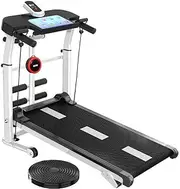 Treadmills,Foldable Mechanical Treadmill LED Display Multifunctional Shock Absorption Mute Mechanical Walking Machine(Black)