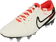 [Nike] Legend 10 Elite SG-PRO AC Men's Football Shoes Dv4329 Soccer Cleats, White Black Bright Crimson 100, 7.5 UK