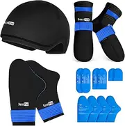 Chemo Care Kit, Cold Therapy Socks & Cold Gloves for Chemotherapy Neuropathy, Migraine Headache Relief Cap, Cancer Patients Must Have for Neuropathy Pain Relief, S/M