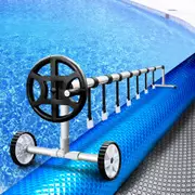 7x4m Aqua Buddy Pool Cover 500 Micron Silver Swimming Pool Solar Blanket 4m Roller