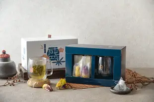 【方菩提】盛-嚴選台灣香水蓮花茶10入+雙層透明杯 禮盒組 伴手禮 母親節禮盒
