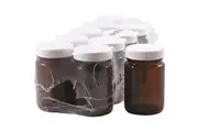Jar Glass Amber 100g with Lid 10 Pack