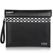6200°F Fireproof Document Bag with Fireproof Zipper Fireproof Bag with Reflec...