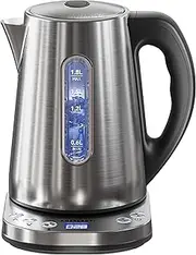 AUSELECT Electric Kettle, 1.8L Stainless Steel Kettle for Coffee & Tea, 2200W Hot Water Boiler Temperature Control, Boiling Water Kettle & Heater with Auto Shut-Off, Easy Clean, Boil-Dry Protection