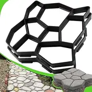 CJGQ 2 Packs Plus Size 19.6"x19.6"x1.7" Walk Maker Reusable Concrete Pathmate Stone Molding Stepping Stone Paver Lawn Patio Yard Garden DIY Path Maker Paving Moulds (Irregular)