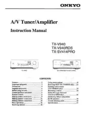 Onkyo TX-SV414PRO Tuner Owners Manual