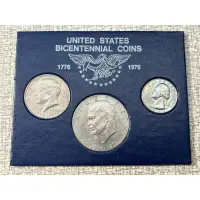 在飛比找蝦皮購物優惠-美國 套幣 建國200週年 紀念幣 三枚 一元 半圓 ¼元 