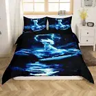 Dragon Kids Bedding Set Full Size Cute Wild Dragon Duvet Cover Set Teens Boys