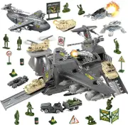 Children's Military Transformation Aircraft C17 Track Gliding Tank Can