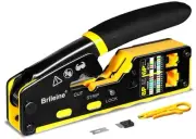 RJ45 Crimp Tool Pass Through Crimper for RJ45 Connectors / Cat6 Cat6a Cat5 Ca...