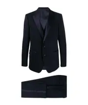Dolce Gabbana Tuxedo Single-Breasted Three-Piece Suit IT52,IT50,IT46 Black