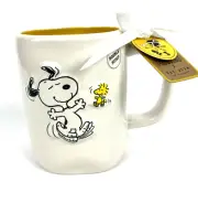 Rae Dunn Peanuts Ceramic Coffee Cup Mug Snoopy Woodstock Best Friends 75 Years